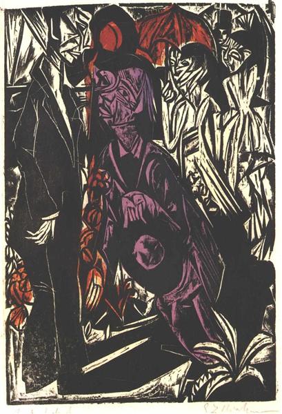 The Selling of the Shadow, 1915 - Эрнст Людвиг Кирхнер