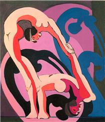 Two Acrobats - Ernst Ludwig Kirchner