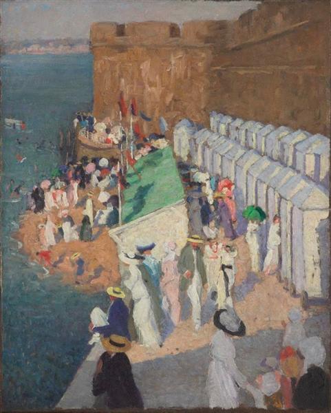 La marée haute a Saint-Malô (High tide at St Malô), 1912 - Ethel Carrick
