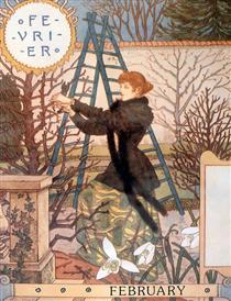 La Belle Jardiniere – February - Eugène Grasset