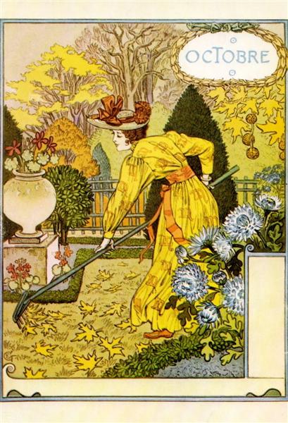 La Belle Jardiniere – Octobre, 1896 - Eugène Grasset