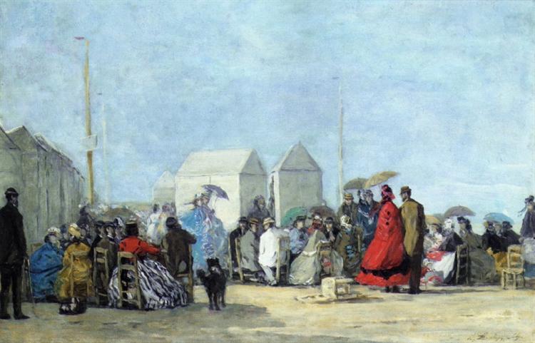 Beach Scene at Trouville - Eugène Boudin