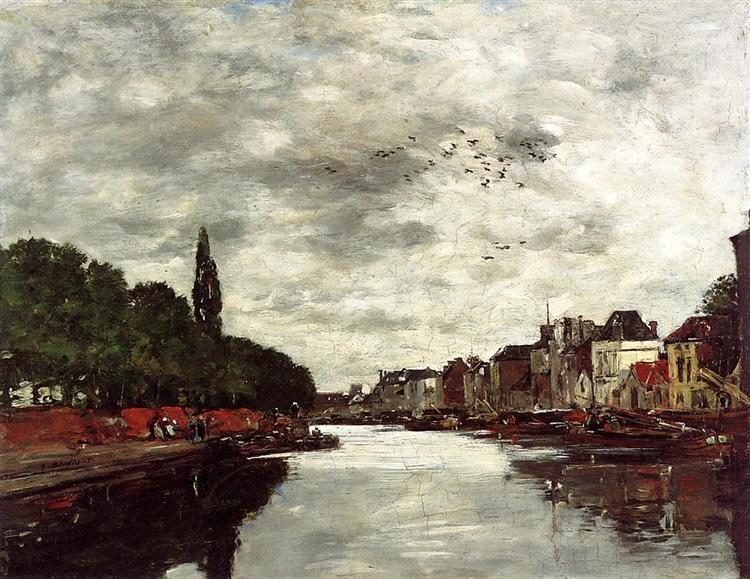 Canal near Brussels, 1871 - Эжен Буден
