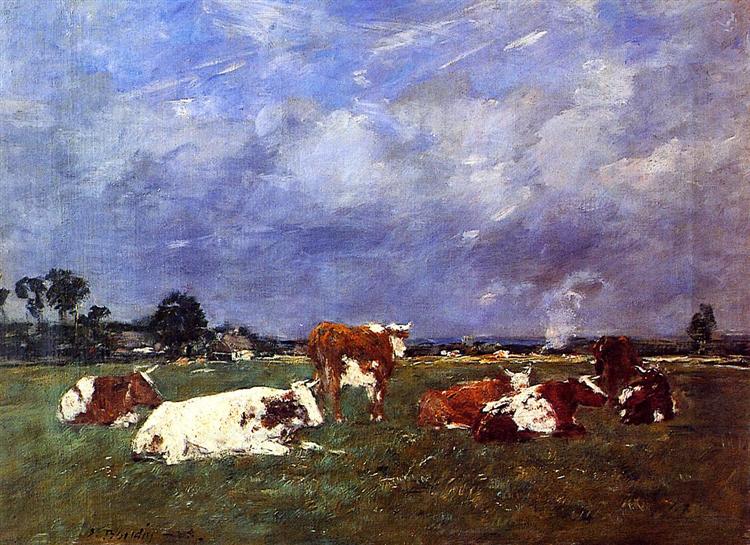 Cows in the Pasture, 1888 - Eugène Boudin