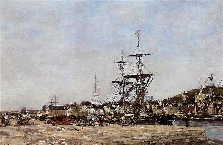 Deauville, the Docks, 1875 - Eugene Boudin