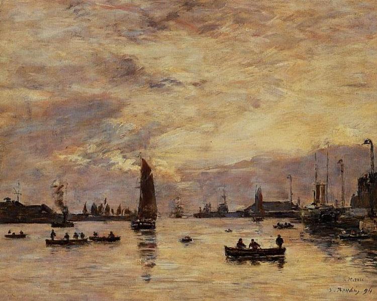 Le Havre. Avent Port., 1894 - Eugène Boudin