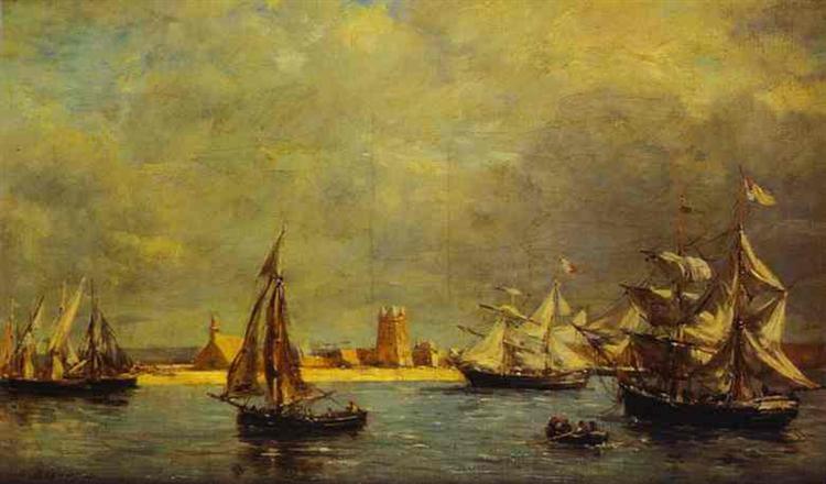The Port of Camaret, 1872 - 歐仁·布丹
