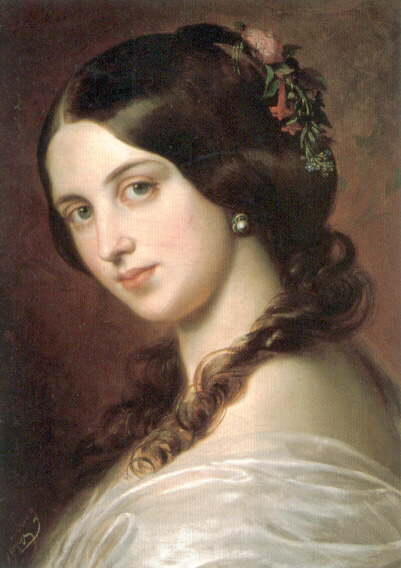 Portrait of a lady, 1850 - Эжен де Блаас