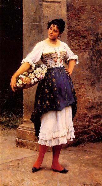Venetian flower seller, 1895 - Eugene de Blaas
