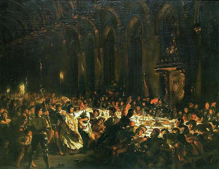 The Assassination of the Bishop of Liege, 1829 - Eugene Delacroix