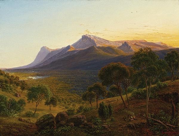 Mount William as from Mount Dryden in the Grampians, Victoria, 1892 - Eugene von Guerard