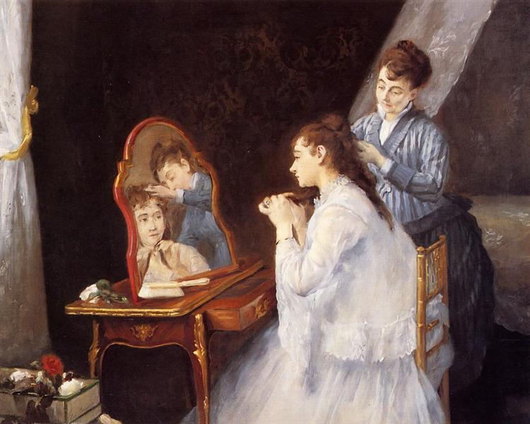 Le Petit Lever, c.1875 - c.1876 - Ева Гонсалес