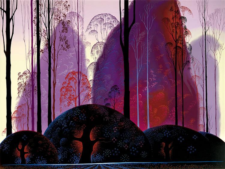 Mauve, Red and Purple, 1987 - Eyvind Earle