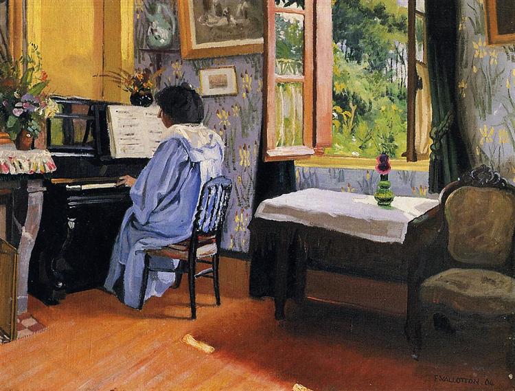 Lady at the Piano, 1904 - Феликс Валлотон