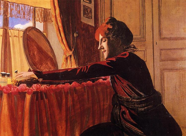 Madame Felix Vallotton at Her Dressing Table, 1899 - Фелікс Валлотон