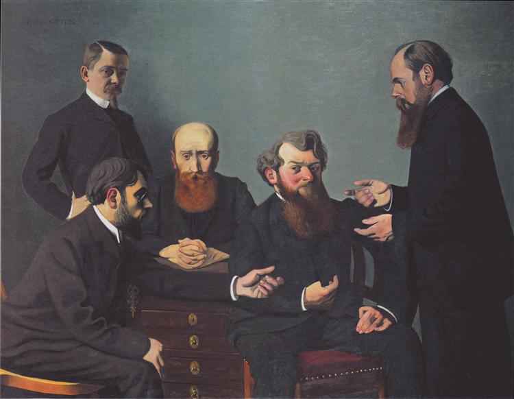 The Five Painters: Bonnard, Vuillard, Roussel, Cottet and Vallotton, 1902 - Felix Vallotton