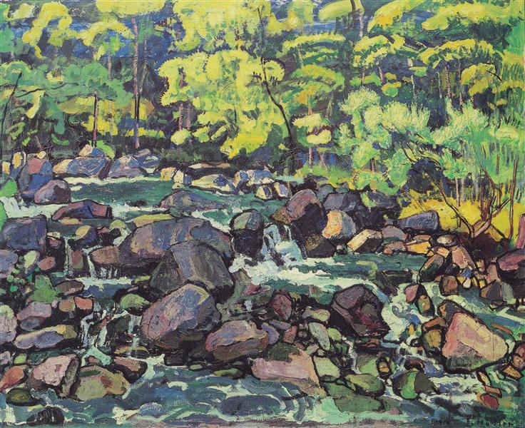 Forest Stream at Champery, 1916 - Фердинанд Ходлер