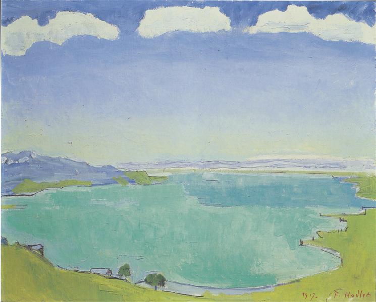 Lake Geneva from the Caux, 1917 - Фердинанд Ходлер