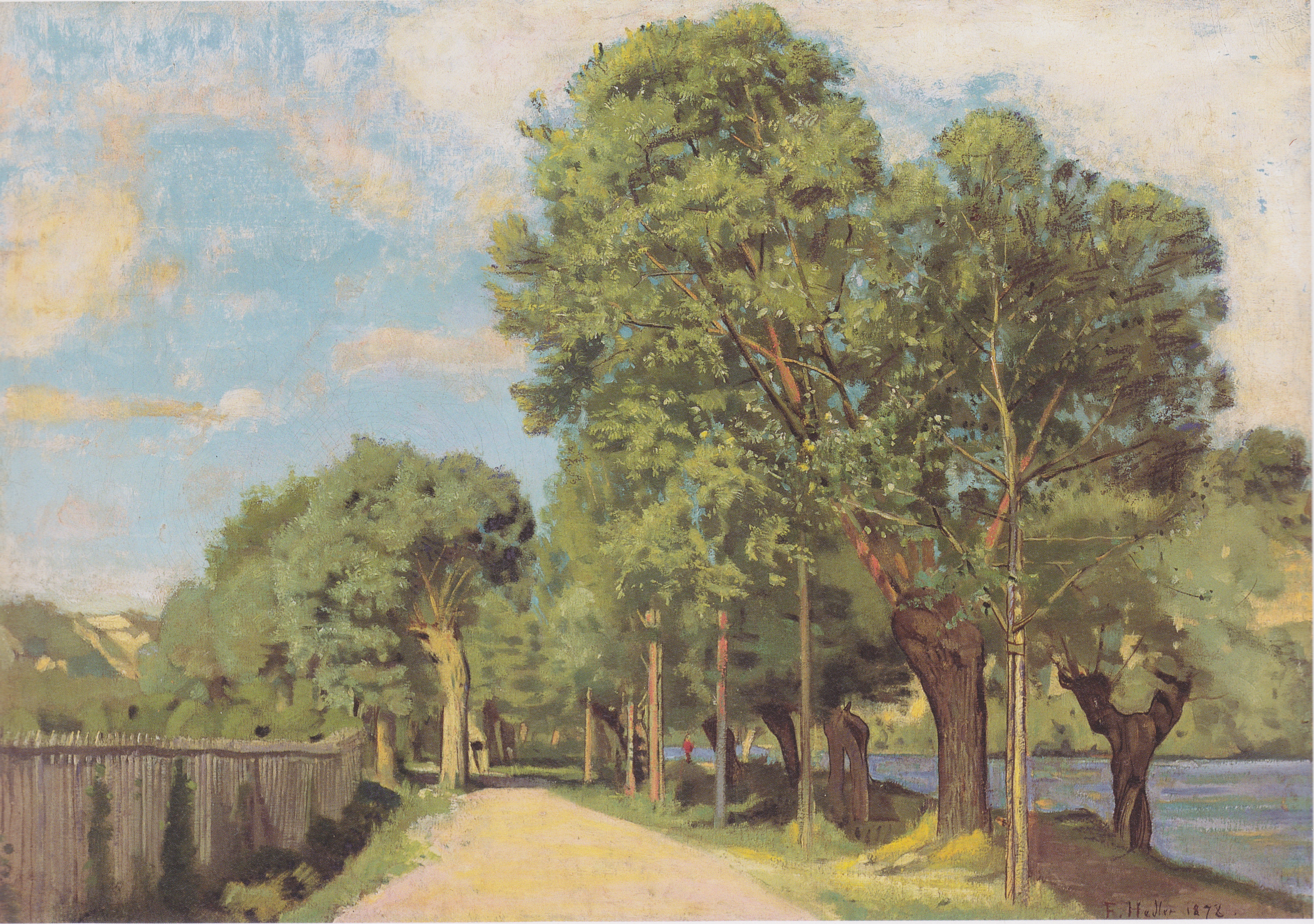 FERDINAND HODLER, FIGURE DE LA PEINTURE SUISSE Landscape-at-the-jonction-at-geneva-1878