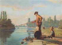 The fisherman - Фердинанд Ходлер