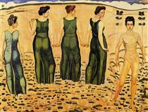 Youth Admired by Women - Ferdinand Hodler