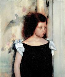 Portrait of gabrielle braun - Fernand Khnopff