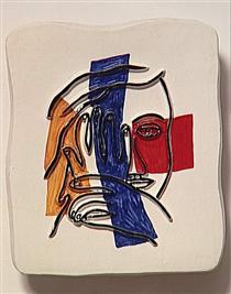 Face with both hands - Fernand Léger