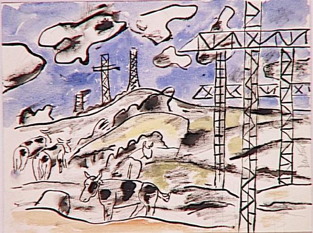Pylons (study for The City) - Fernand Leger
