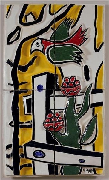 The bird and flower, 1953 - Фернан Леже
