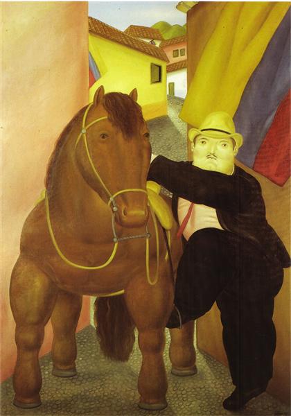 Man and Horse, 1984 - Фернандо Ботеро