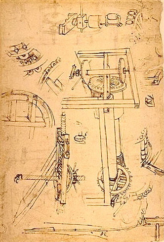Sketches of the machines, c.1430 - Filippo Brunelleschi