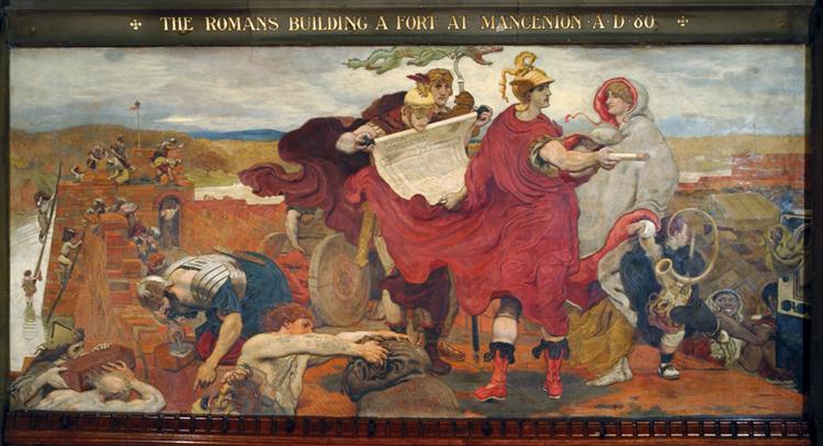 The Romans Building a Fort at Mancenion - Форд Медокс Браун