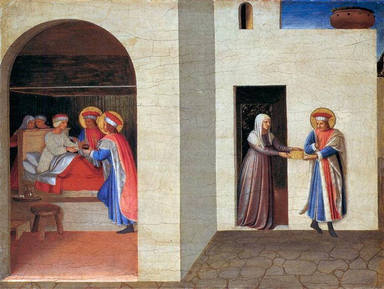 The Healing of Palladia by Saint Cosmas and Saint Damian, 1438 - 1440 - 安傑利科