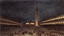 Nighttime Procession in Piazza San Marco - Франческо Гварди