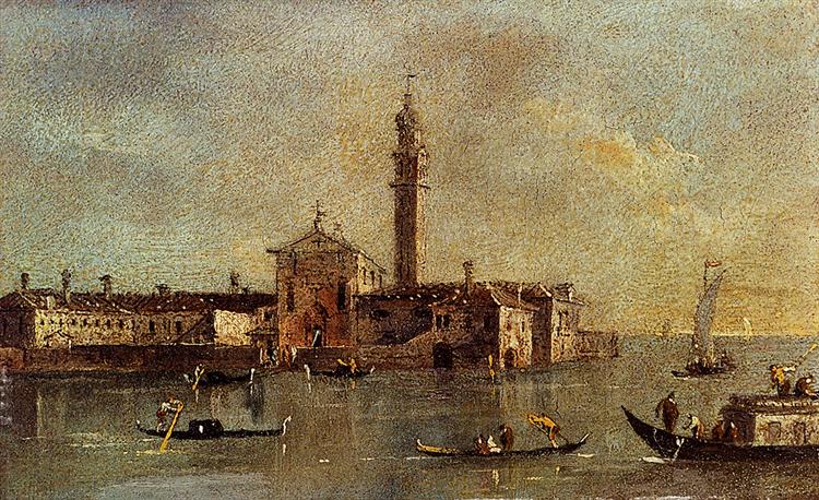 View of the Island of San Giorgio in Alga, Venice - Франческо Гварді