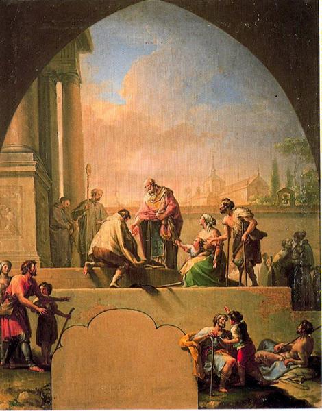 Charity of Saint Elladius of Toledo, 1770 - Франсиско Байеу