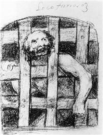 Lunatic Behind Bars - Francisco de Goya