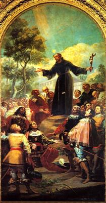Проповедь святого Бернардина на площади Сиены - Франсиско де Гойя