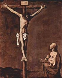 St. Luke as a Painter before Christ on the Cross - 法蘭西斯科·德·祖巴蘭