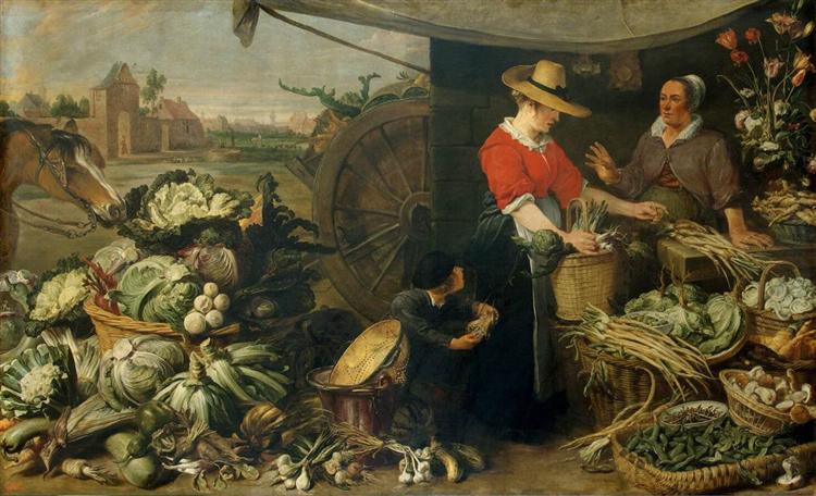 A Vegetable Stall, 1618 - Франс Снейдерс