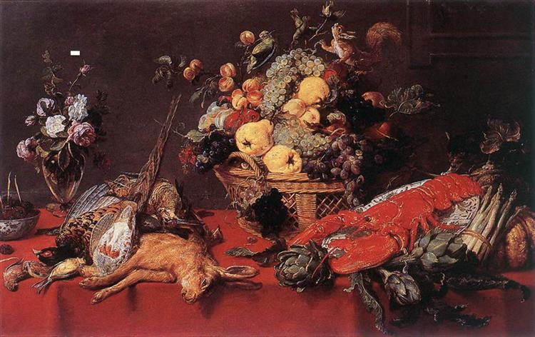 Still Life With A Basket Of Fruit, 1635 - Франс Снейдерс