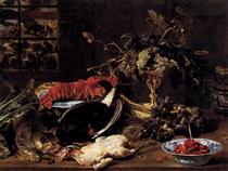 Still Life with Crab, Poultry, and Fruit - Frans Snyders