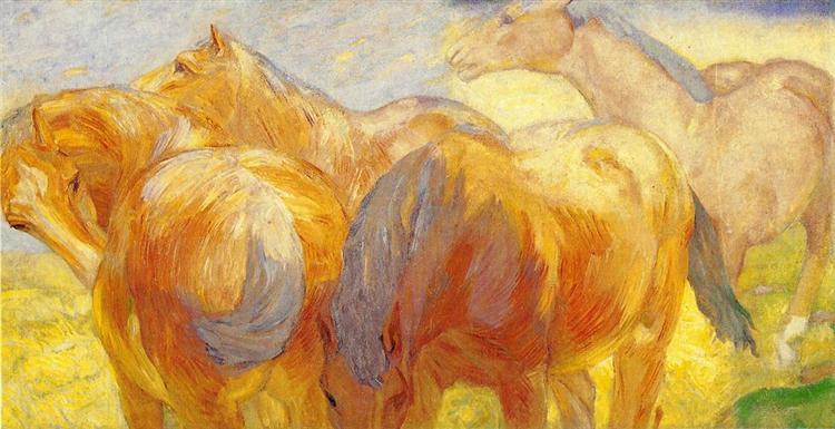 Large Lenggries Horses, 1908 - 法蘭茲·馬克