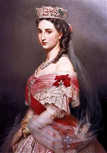 Portrait of Charlotte of Belgium - 弗朗兹·克萨韦尔·温德尔哈尔特