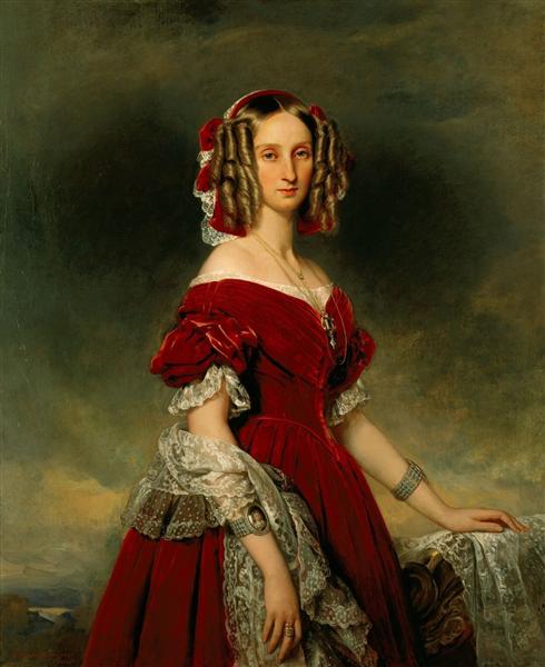 Portrait of Louises von Orléans, 1841 - 弗朗兹·克萨韦尔·温德尔哈尔特