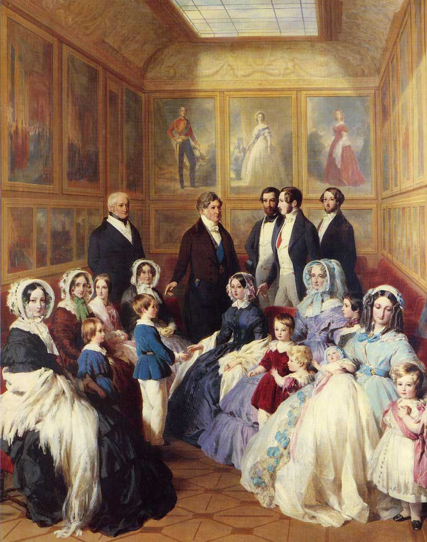 Queen Victoria and Prince Albert with the Family of King Louis Philippe at the Chateau, 1845 ...