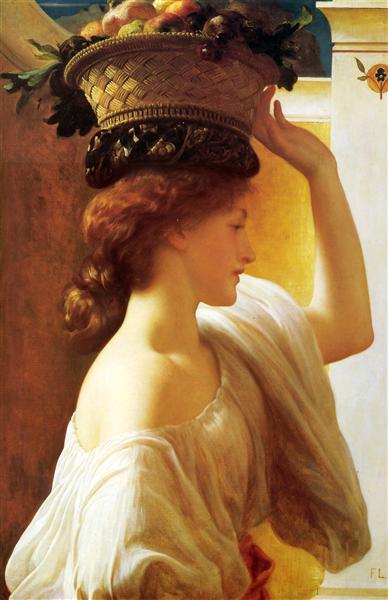 A Girl with a Basket of Fruit - Frederic Leighton