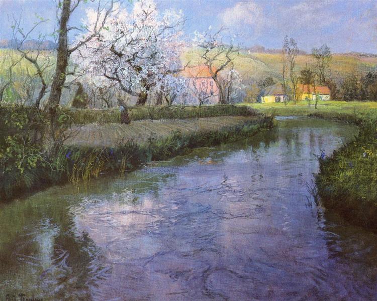 A French River Landscape - Frits Thaulow