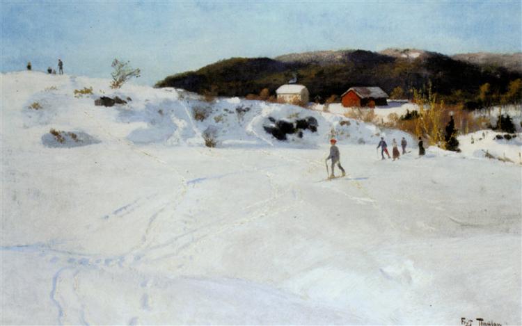 Skiers, c.1886 - Фриц Таулов
