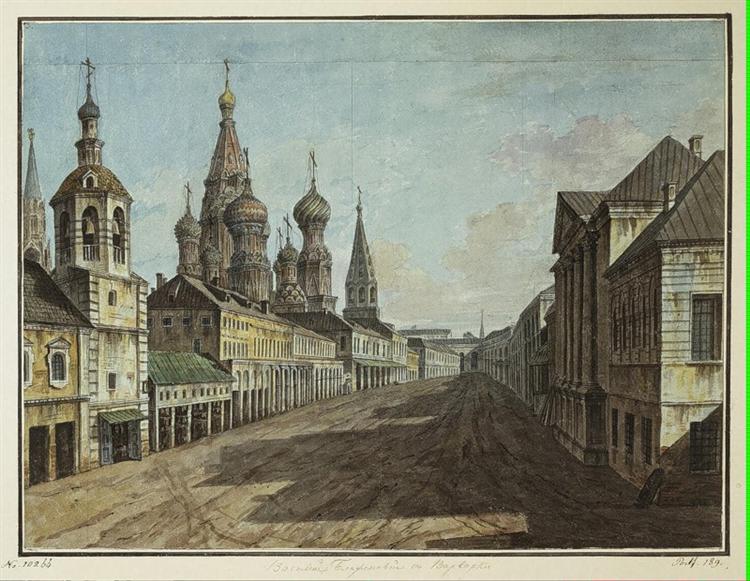 Moskvoretskaya Street, c.1805 - Fjodor Jakowlewitsch Alexejew